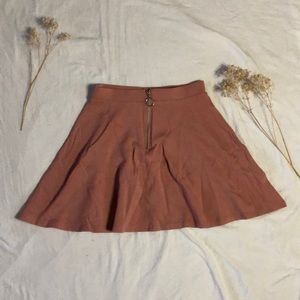 Mini pink flare skirt